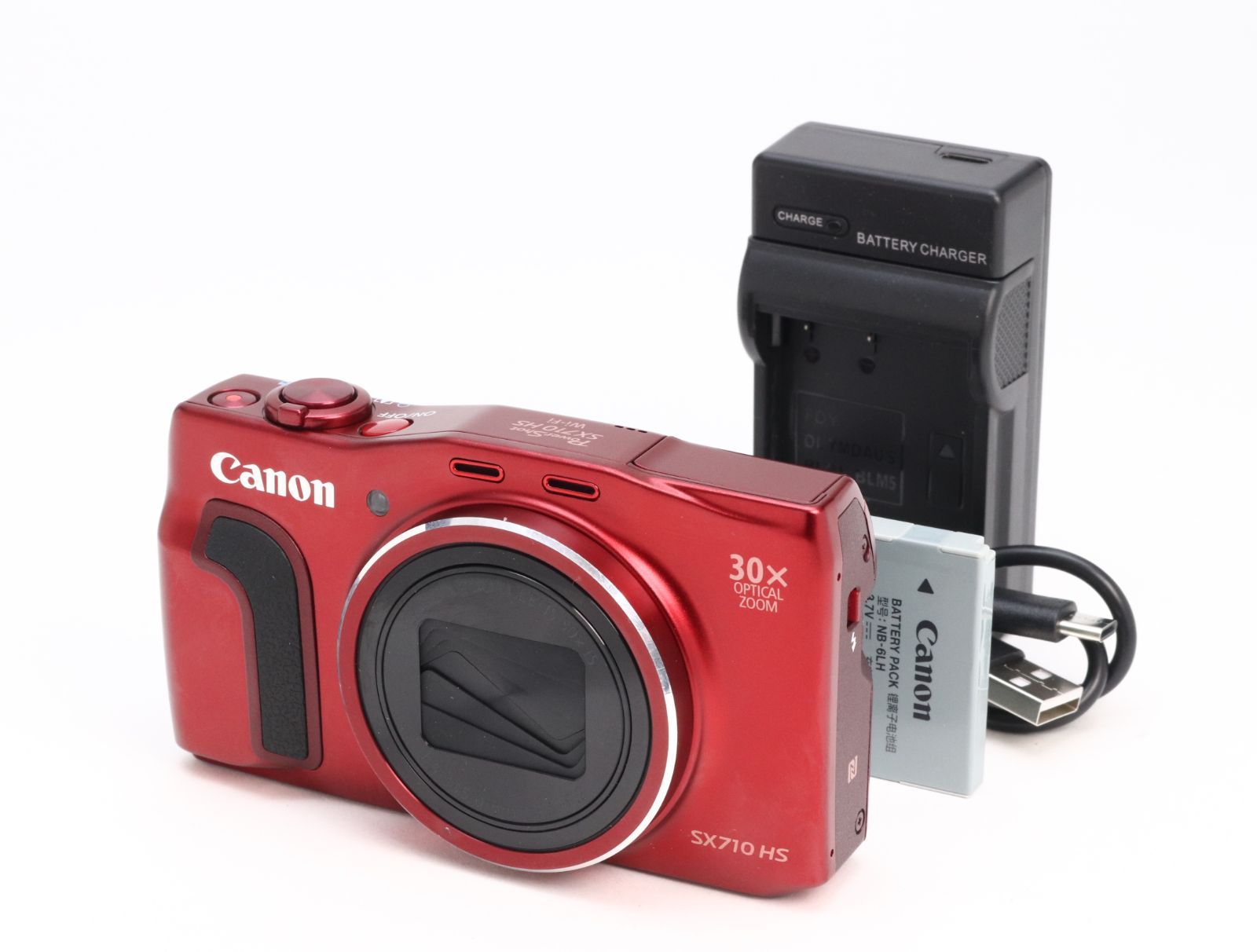 AB- (良品) Canon キヤノン PowerShot SX710 HS レッド 初期不良返品 