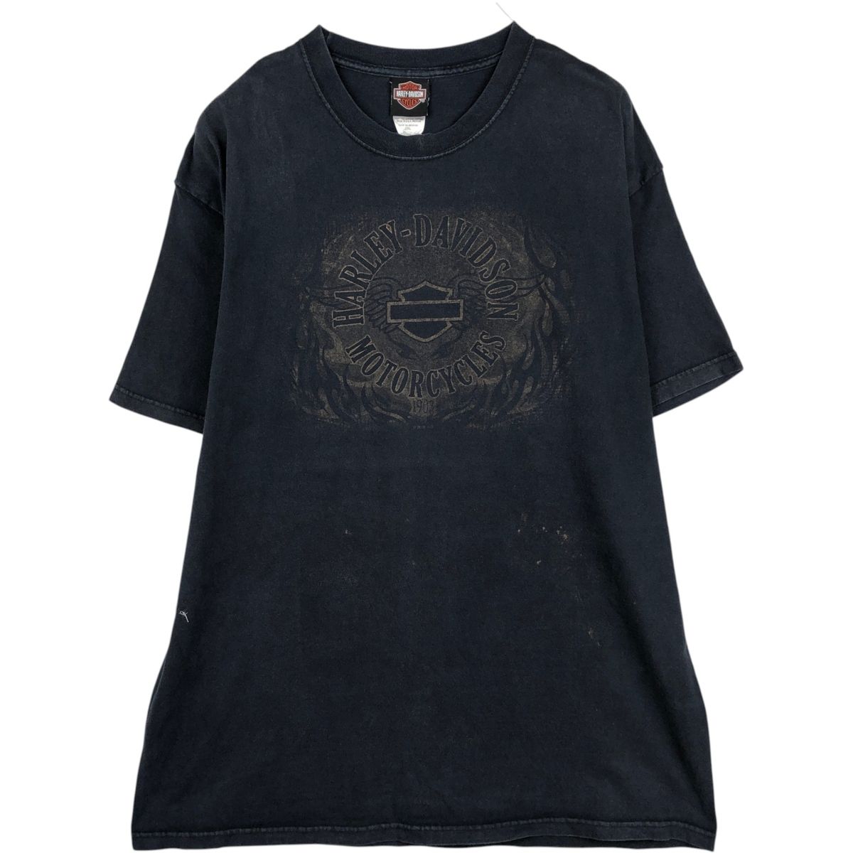 古着 00年代 ハーレーダビッドソン Harley-Davidson ピンナップガール モーターサイクル バイクTシャツ USA製 メンズXXL相当/eaa636980