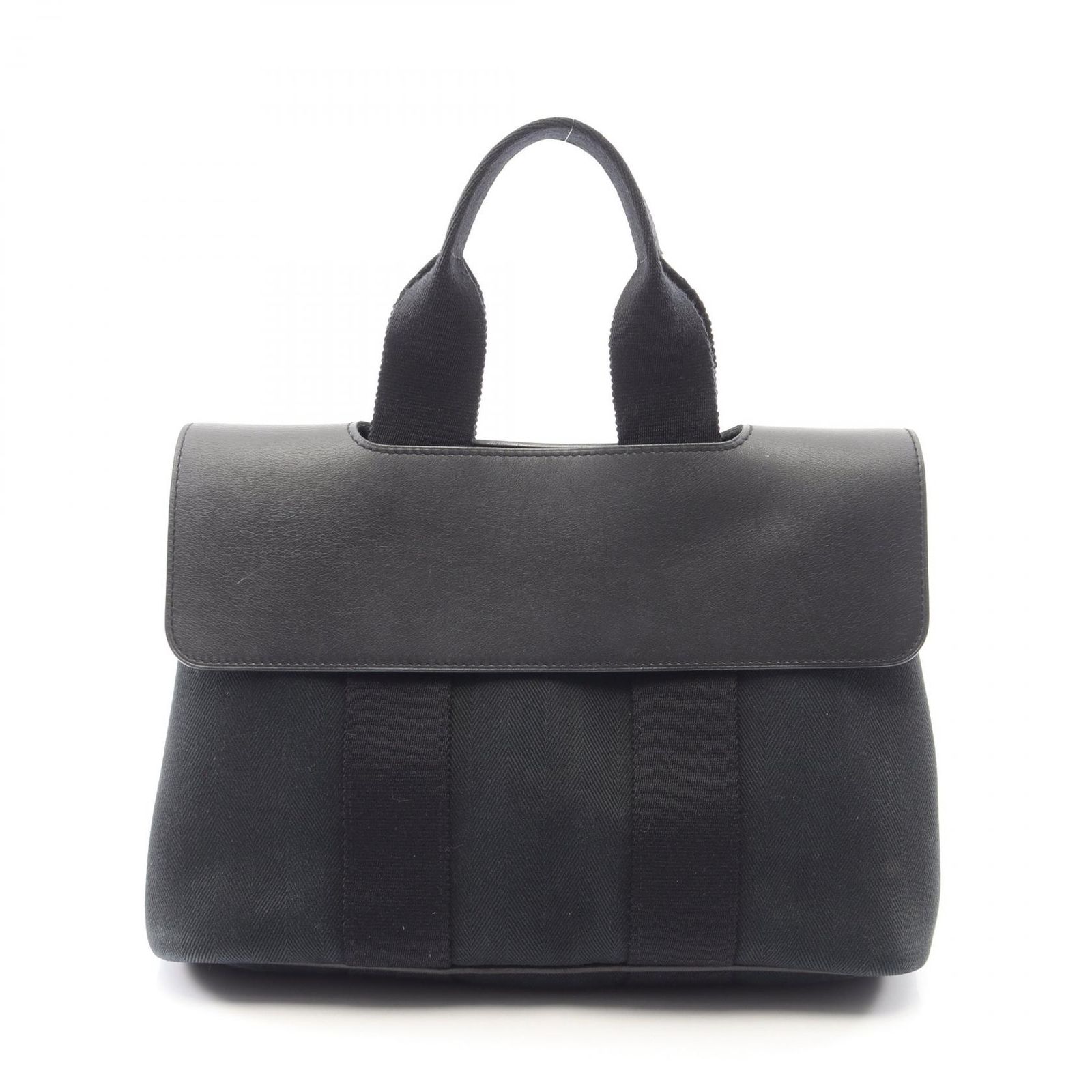 エルメス HERMES ハンドバッグ ヴァルパライソPM ブラック レザー ヴァルパライソPM ブラック レディース Used B