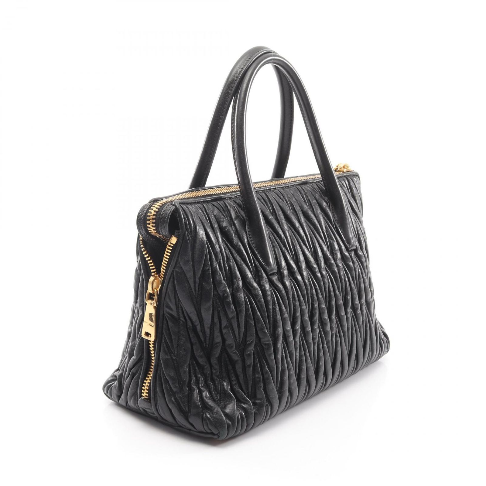 ミュウ ミュウ Miu Miu ハンドバッグ MATELASSE マテラッセ ブラック 