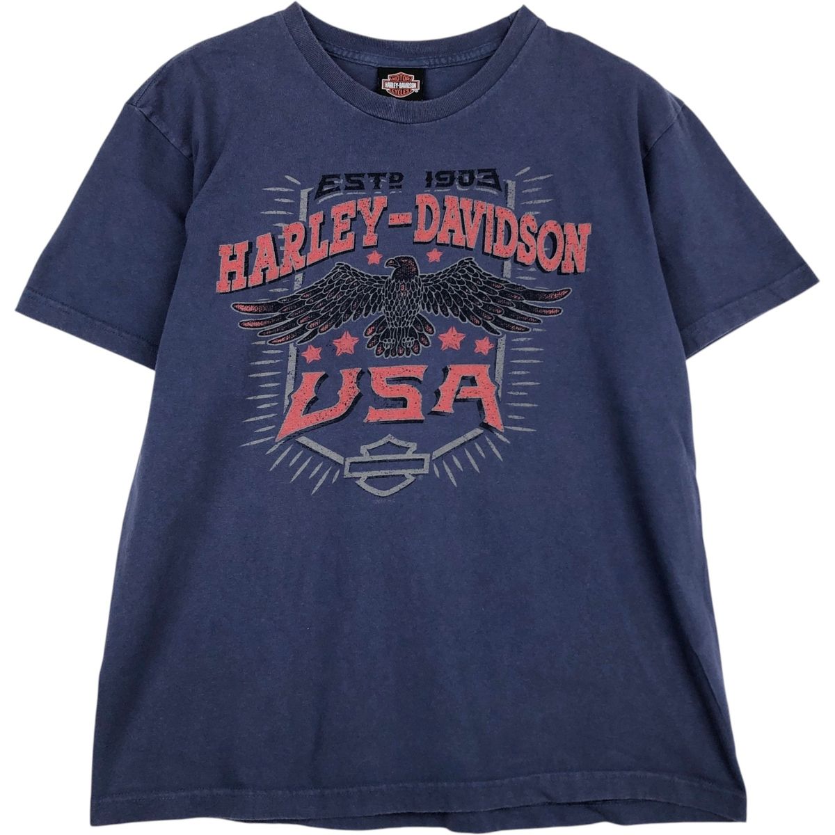 古着 ハーレーダビッドソン Harley-Davidson 鷲柄 イーグル柄 モーターサイクル バイクTシャツ USA製 メンズL相当/eaa636274