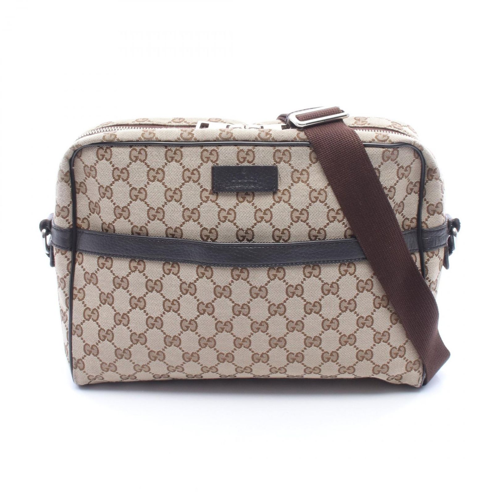 グッチ GUCCI ショルダーバッグ GGキャンバス 449173 ベージュ キャンバス レザー ショルダーバッグ ユニセックス Used B