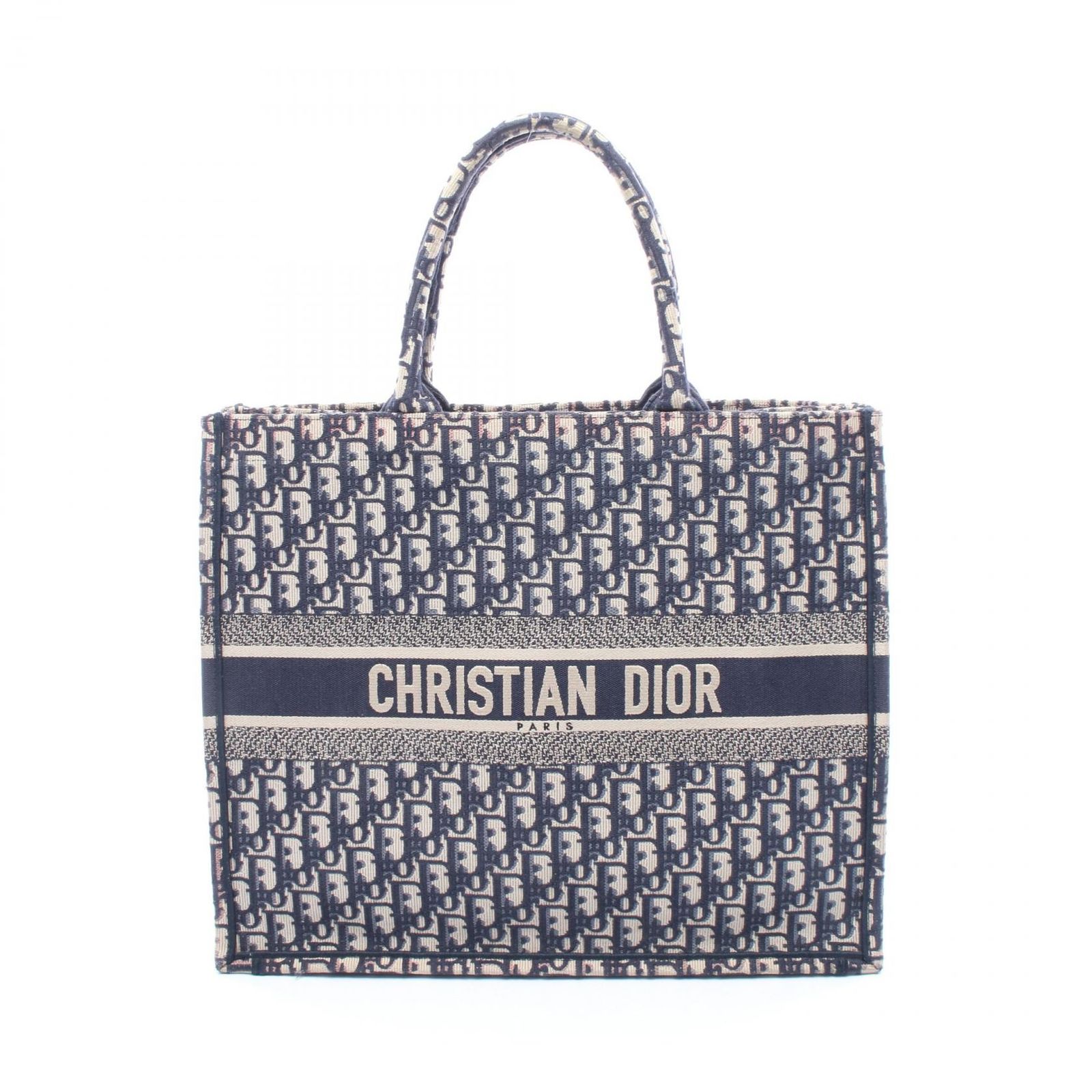 ブックトートオブリークネイビー/ベージュ ディオール Dior トートバッグ BOOK TOTE ブックトート ラージ