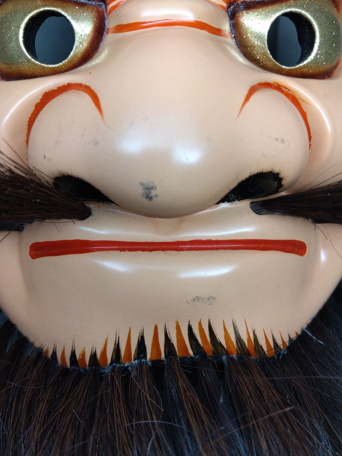 手力男命 神楽面 髭付き 能面 お面 飾り面 開運 魔除け 厄除け 民芸品
