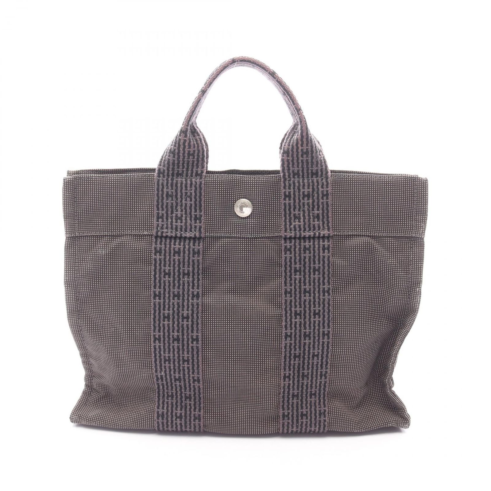 エルメス HERMES トートバッグ エールラインPM グレー キャンバス エールライントートPM レディース Used B 23,579円