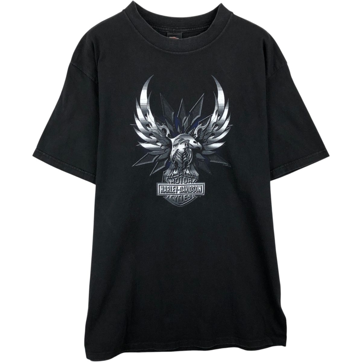 古着 90年代 Harley-Davidson ハーレーダビッドソン 鷲柄 イーグル柄 モーターサイクル バイクTシャツ USA製 メンズXL相当/eaa637020