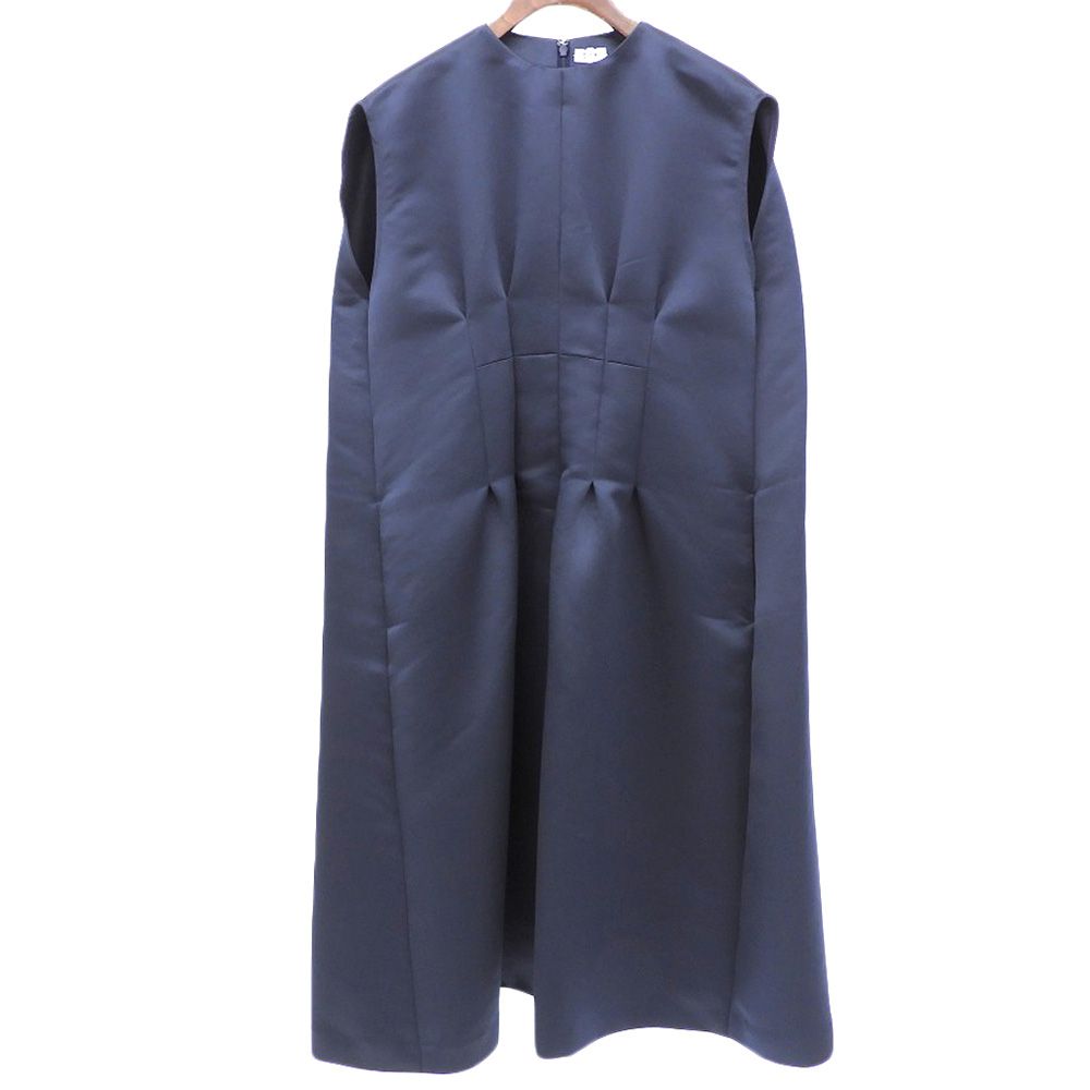 SEA シー 美品 ヘビー サテン ドレス ワンピース レディース ネイビー 