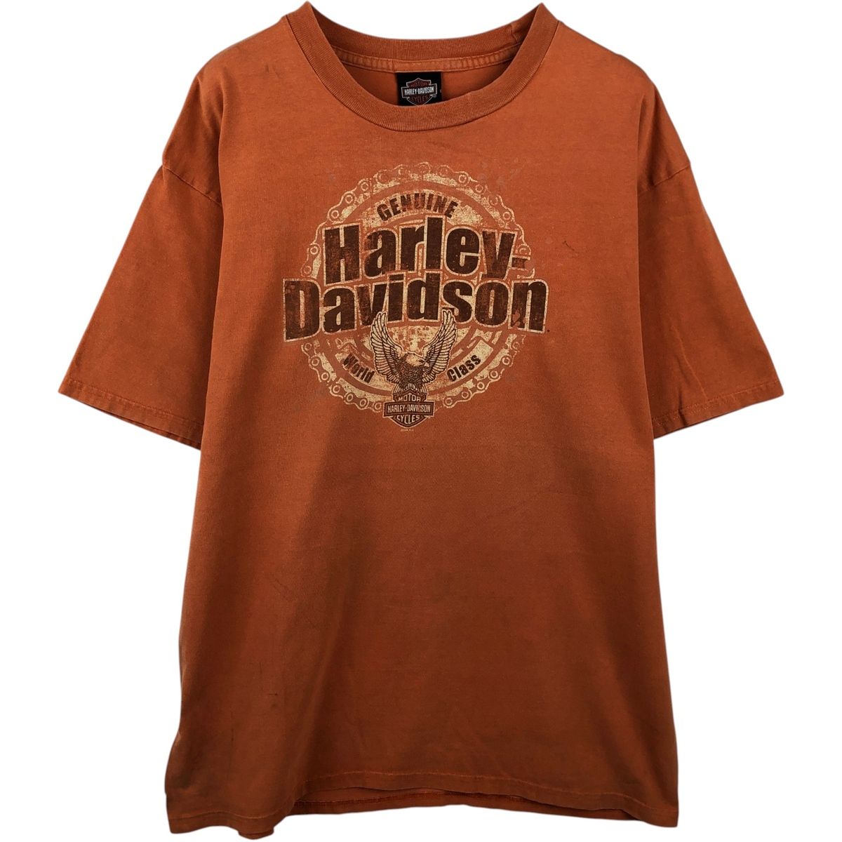 古着 00年代 ハーレーダビッドソン Harley-Davidson 鷲柄 イーグル柄 星条旗柄 モーターサイクル バイクTシャツ USA製/eaa637014