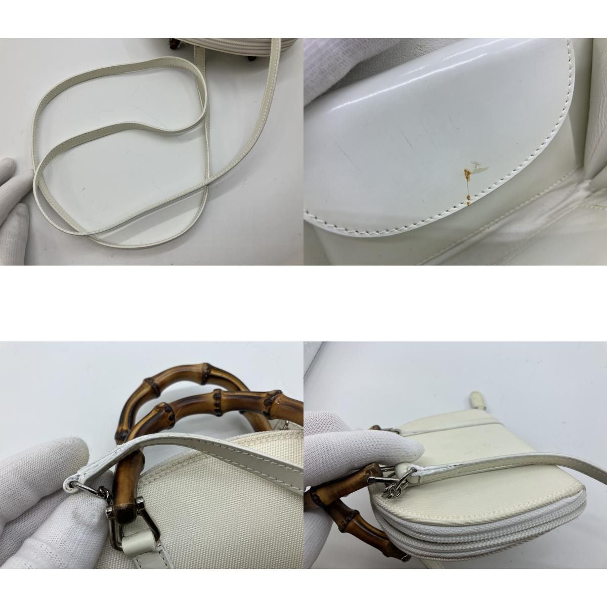 GUCCI グッチ バンブー ミニ ショルダーバッグ 2WAY ハンドバッグ