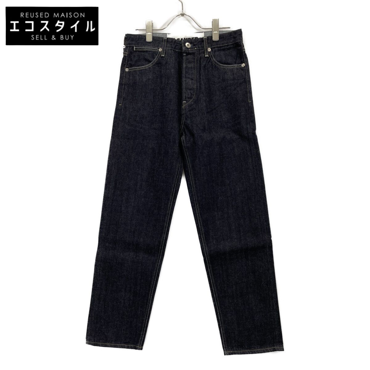 JIL SANDER+　ジルサンダープラス　JPPR663102 インディゴ コットン ボタンフライ ツイストデニムパンツ　26