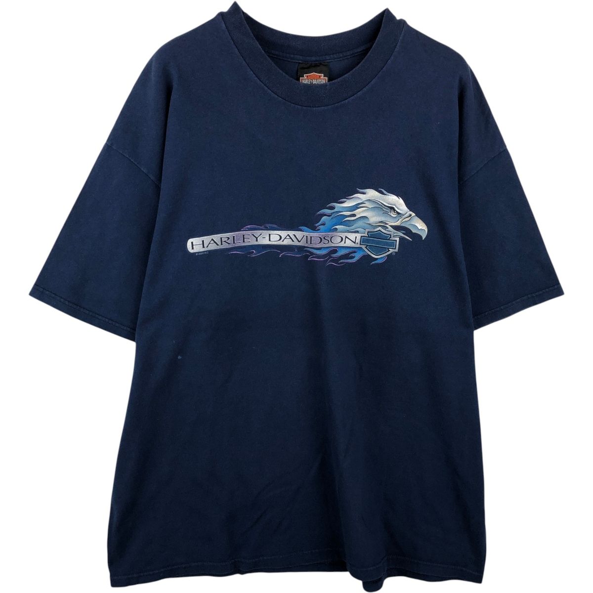古着 00年代 ハーレーダビッドソン Harley-Davidson ファイヤーパターン モーターサイクル バイクTシャツ USA製 メンズXXL相当/eaa636974