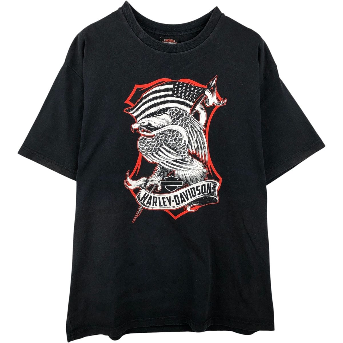 古着 Harley-Davidson ハーレーダビッドソン 鷲柄 イーグル柄 星条旗柄 