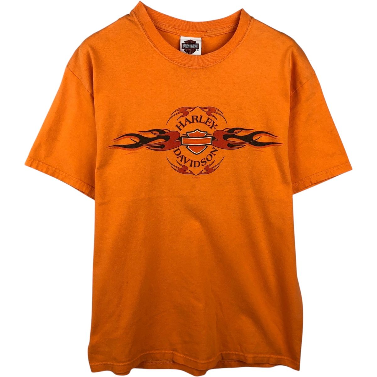 古着 00年代 ハーレーダビッドソン Harley-Davidson ファイヤーパターン モーターサイクル バイクTシャツ USA製 メンズM相当/eaa636978