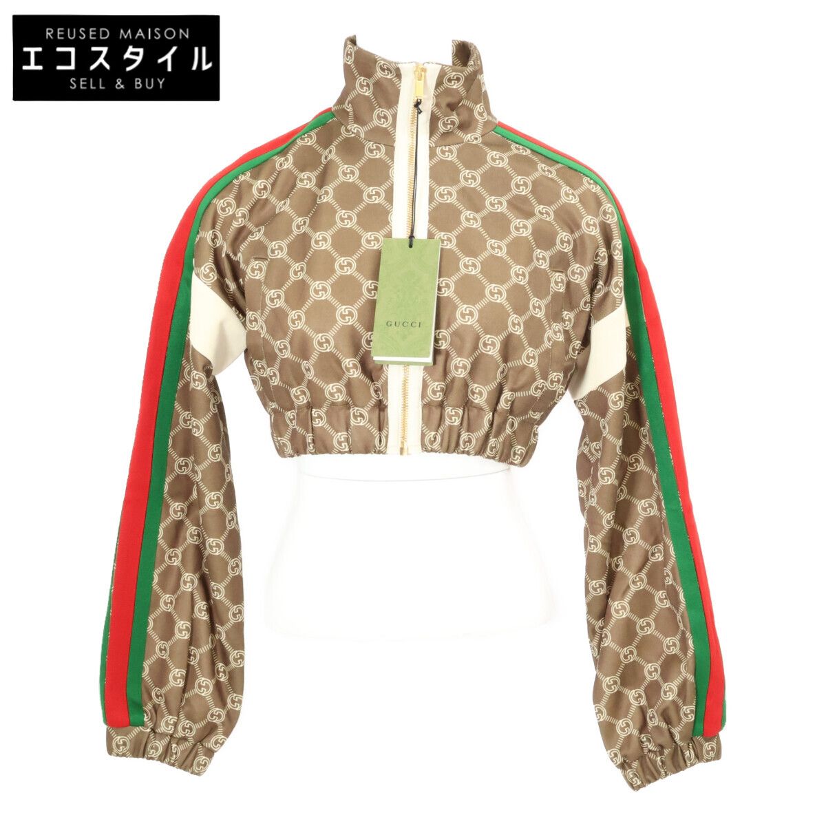 GUCCI　グッチ　新品同様 国内正規 671495 インターロッキングG シェリーライン ショートブルゾン クロップド　XXXS