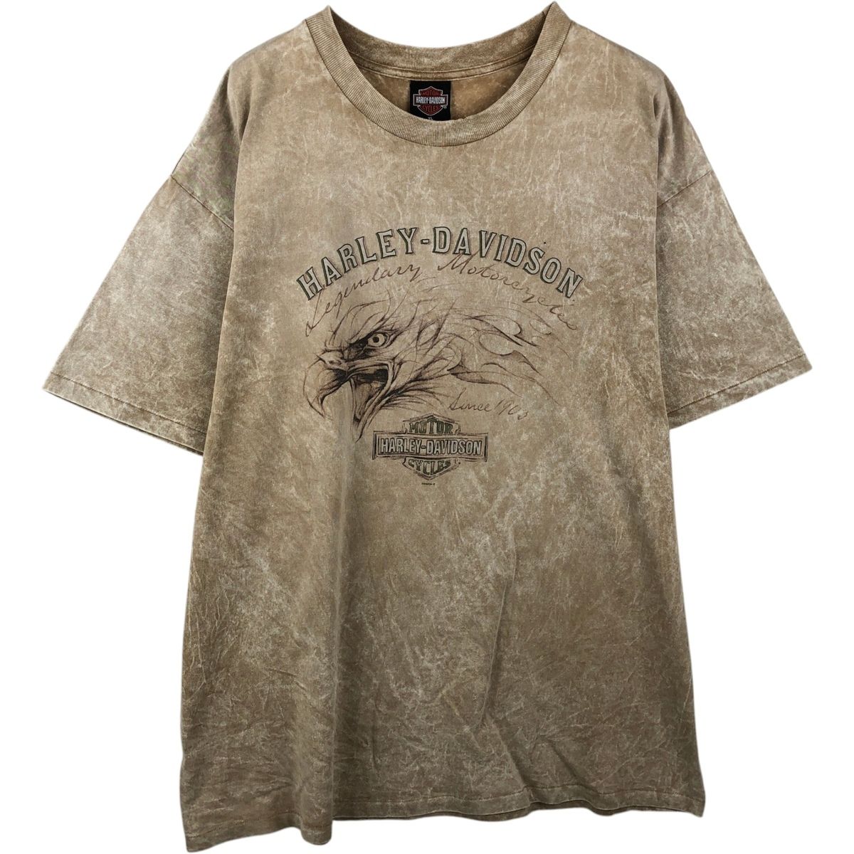 古着 00年代 Harley-Davidson ハーレーダビッドソン 鷲柄 イーグル柄 モーターサイクル バイクTシャツ USA製 メンズXL相当/eaa636972