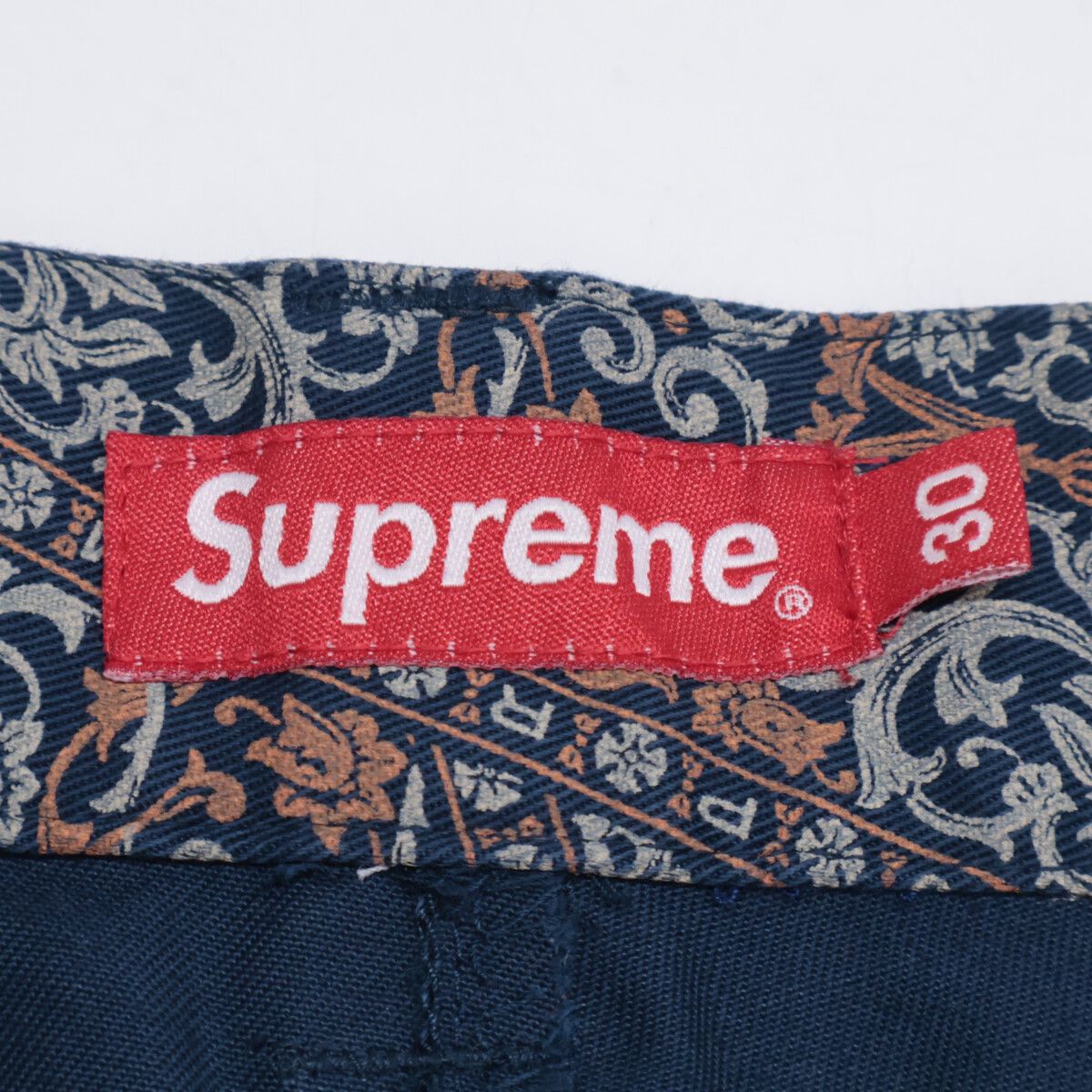 Supreme シュプリーム 21FW ネイビー系 Floral Cards ワークパンツ 30 