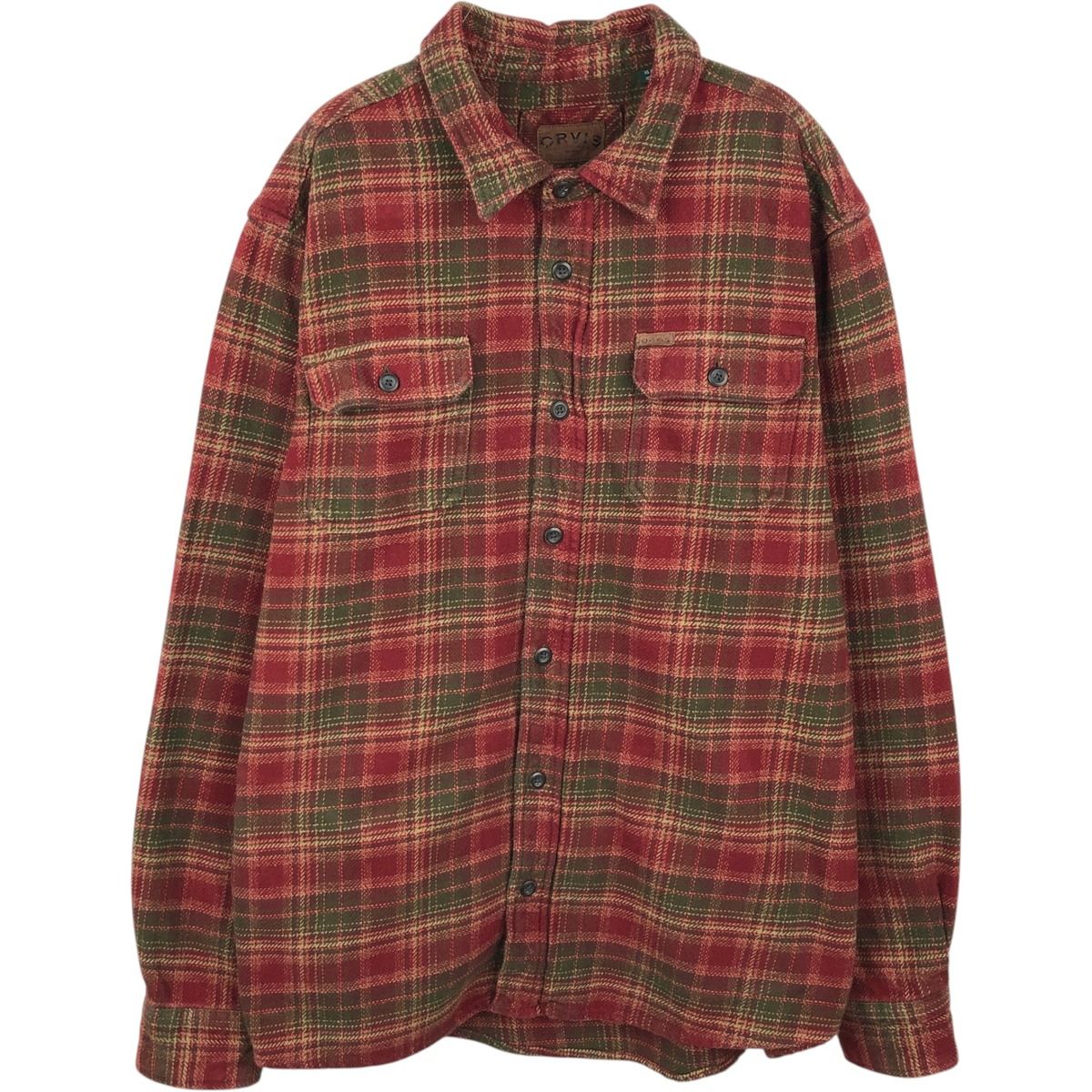古着 オービス ORVIS 長袖 フランネルチェックシャツ メンズXL相当/eaa637615
