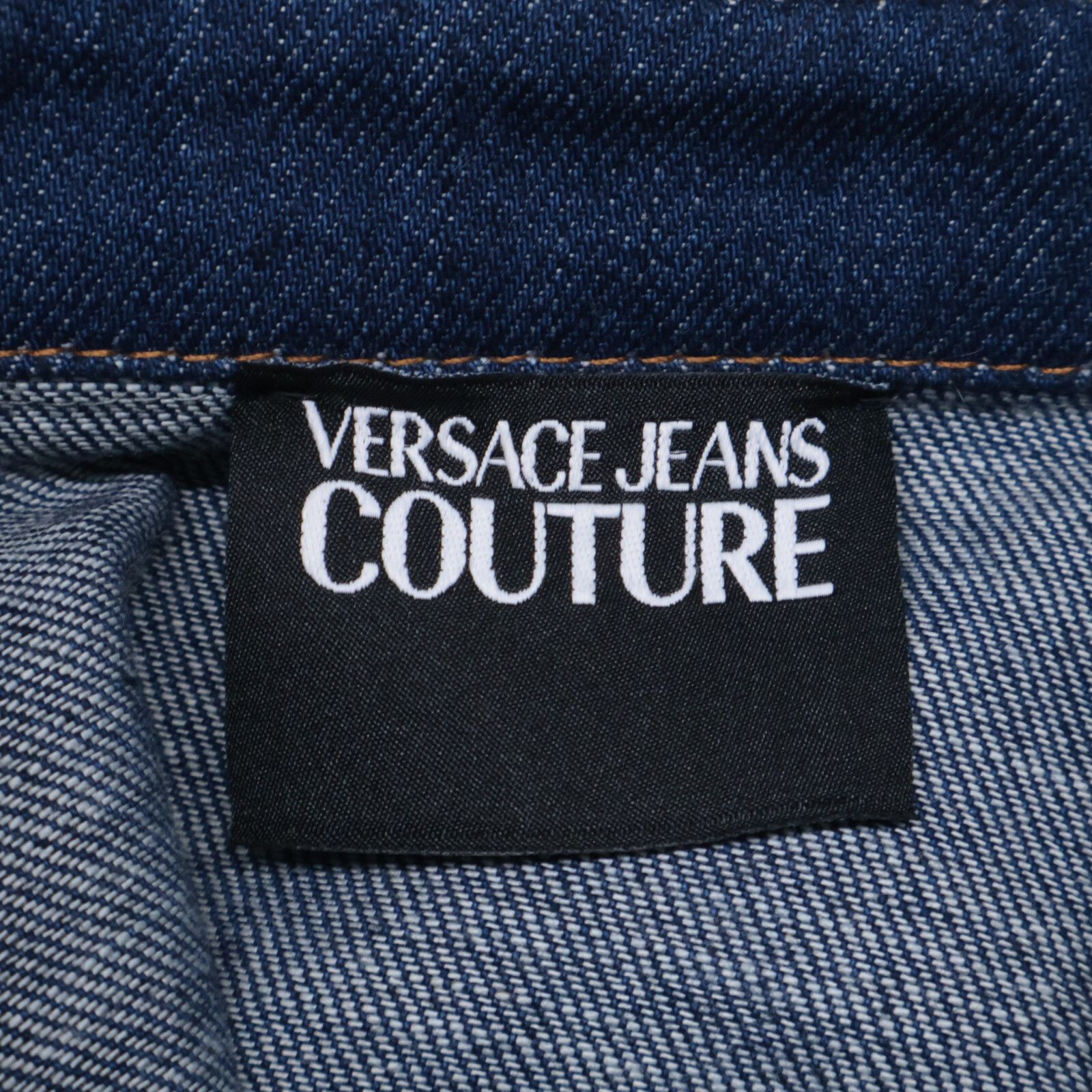 VERSACE JEANS ヴェルサーチジーンズ  B0HVA615 ｲﾝﾃﾞｨｺﾞ×ﾏﾙﾁｶﾗｰ 金ﾎﾞﾀﾝﾃﾞﾆﾑｺﾝﾋﾞｼｬﾂ 36 VERSACE JEANS ヴェルサーチジーンズ B0HVA615 インディゴ×マルチ