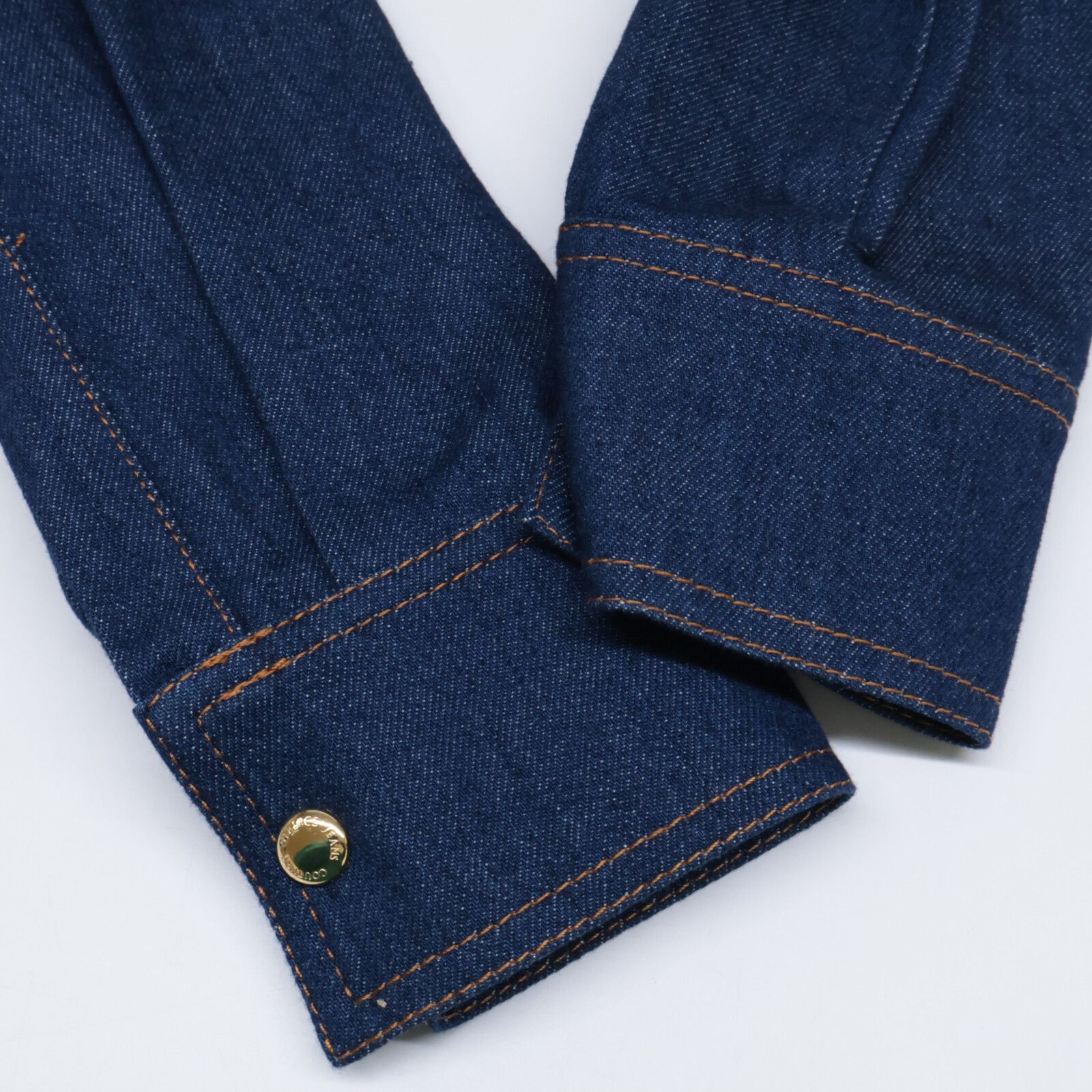 VERSACE JEANS ヴェルサーチジーンズ  B0HVA615 ｲﾝﾃﾞｨｺﾞ×ﾏﾙﾁｶﾗｰ 金ﾎﾞﾀﾝﾃﾞﾆﾑｺﾝﾋﾞｼｬﾂ 36 VERSACE JEANS ヴェルサーチジーンズ B0HVA615 インディゴ×マルチ