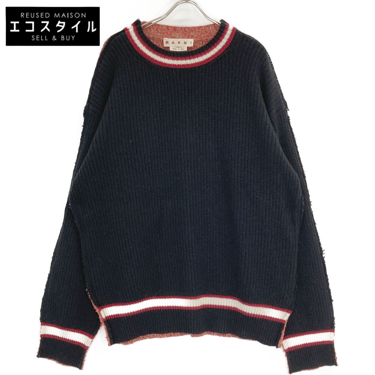 MARNI　マルニ　【国内正規】GCMG0285Q0 アルパカ混 前後切替 ニットセーター/　54
