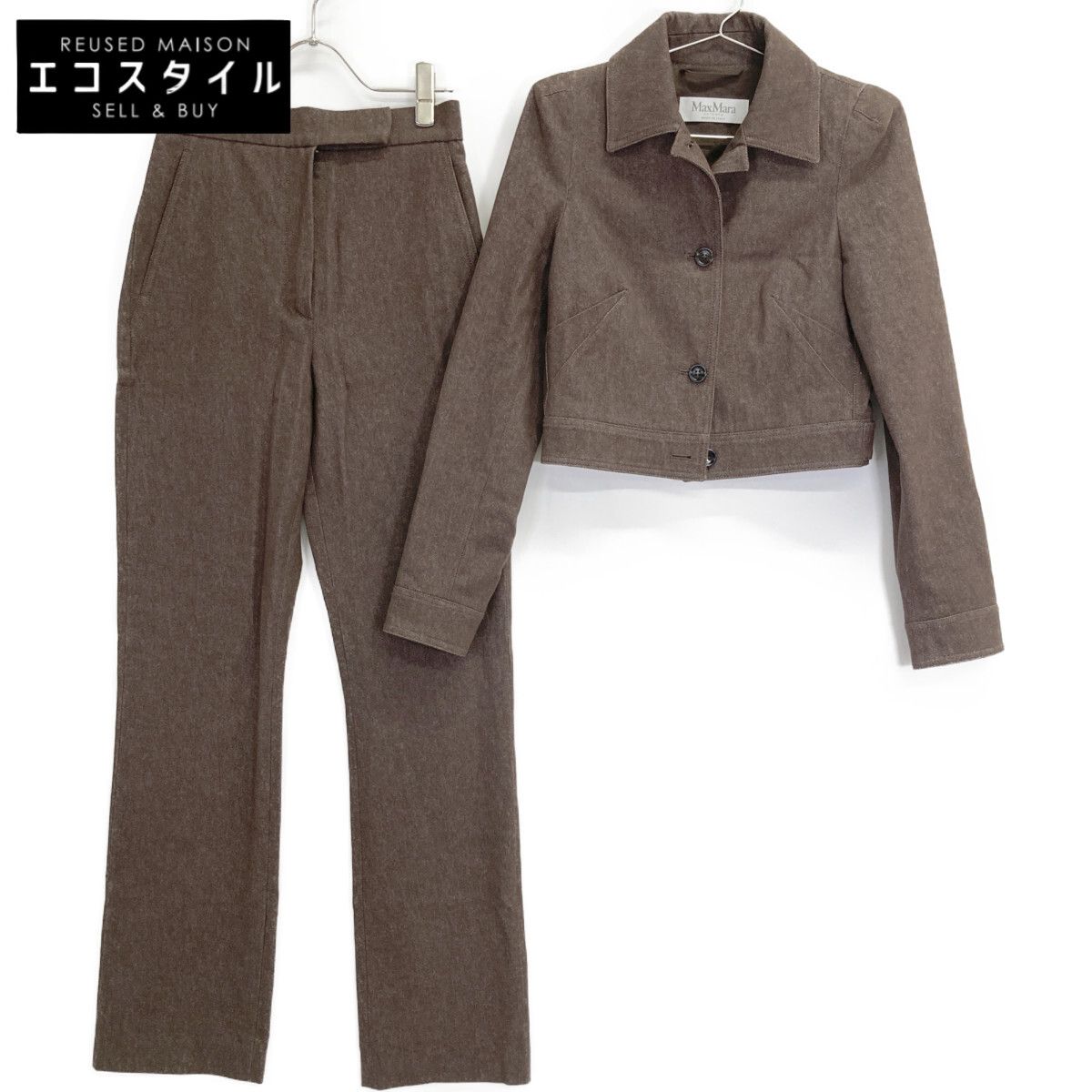 Max Mara マックスマーラ 【美品/25SS】25110410136/25111310136 Carpa デニム ショートジャケット/パンツ ジャケット34/ボトムス36