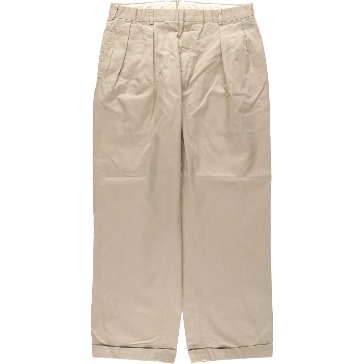 古着 Bullock & Jones ツータック コットン スラックスパンツ USA製 メンズw33相当 ヴィンテージ/eaa634046