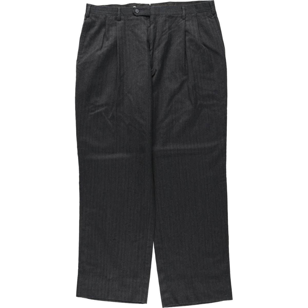 古着 80~90年代 ジョスエーバンク JOS.A.BANK ヘリンボーン ツータック ウールパンツ スラックス USA製 メンズw37相当/eaa634051