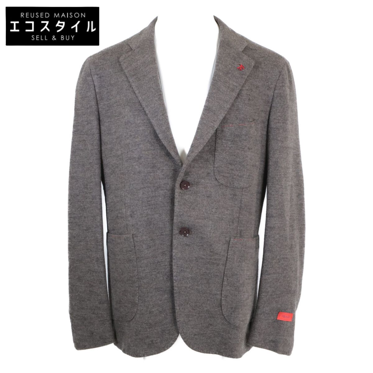 ISAIA イザイア 新品同様 007704 ウール テーラード ニット ジャケット 50