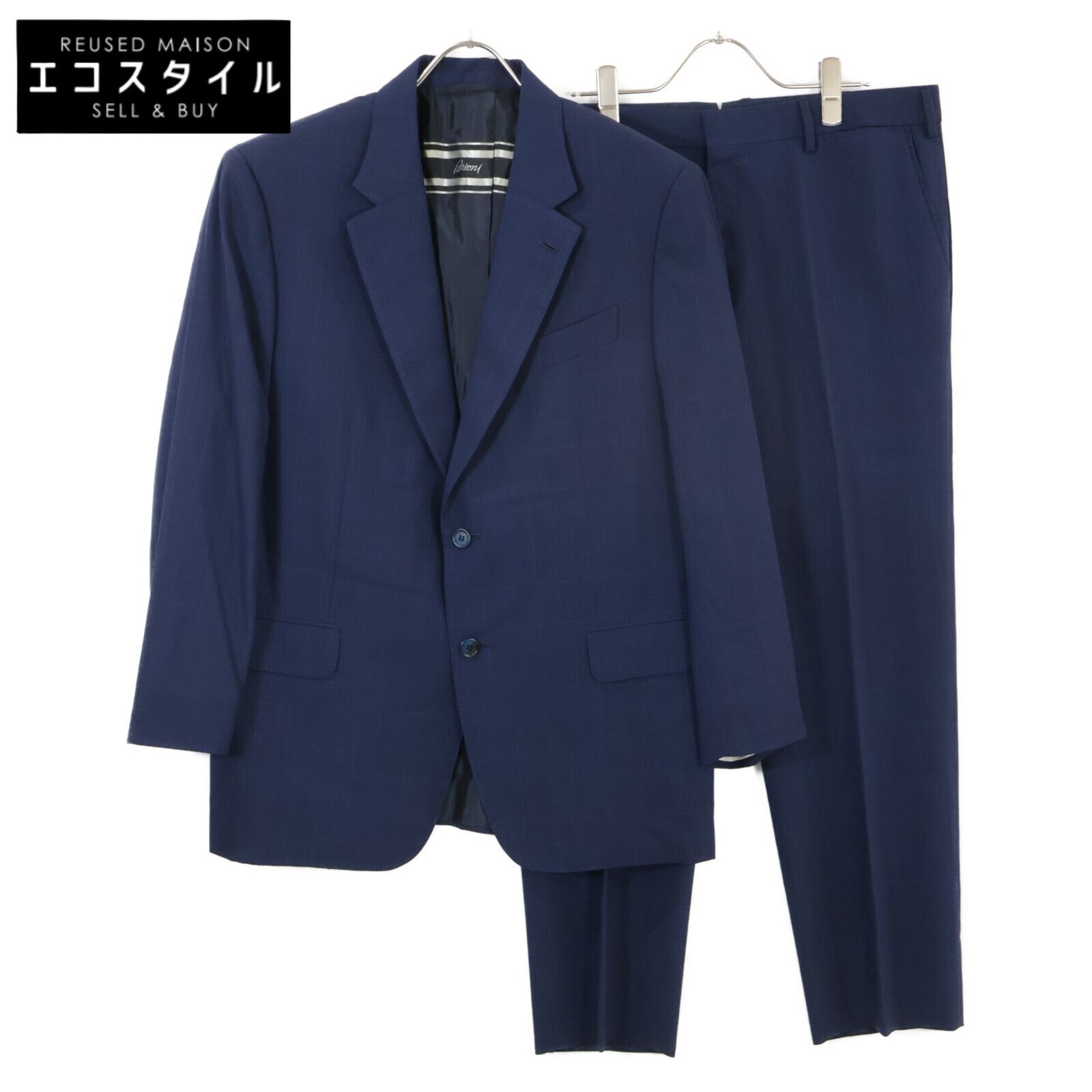 Brioni ブリオーニ ブルー PRIMO チェック スーツ 54