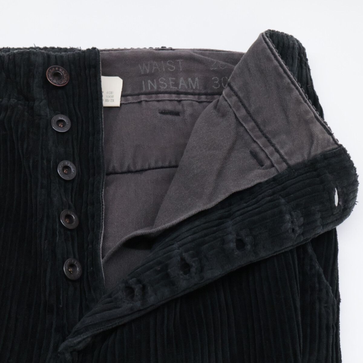 RRL ダブルアールエル 782804288001 ブラック コットン ボタンフライ