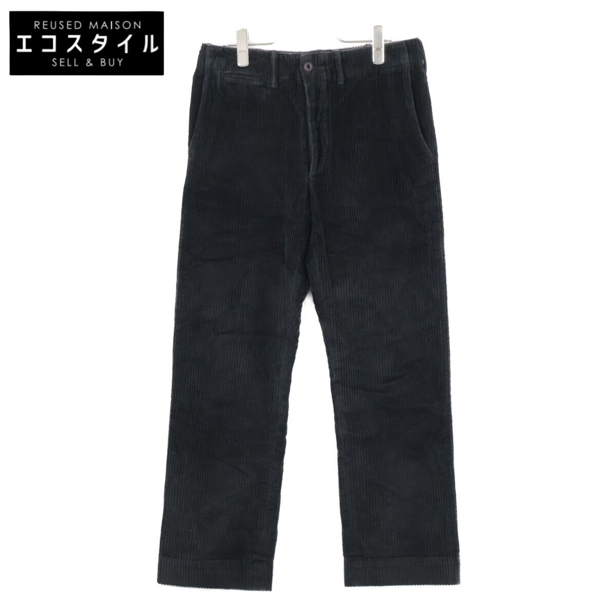 RRL ダブルアールエル 782804288001 ブラック コットン ボタンフライ