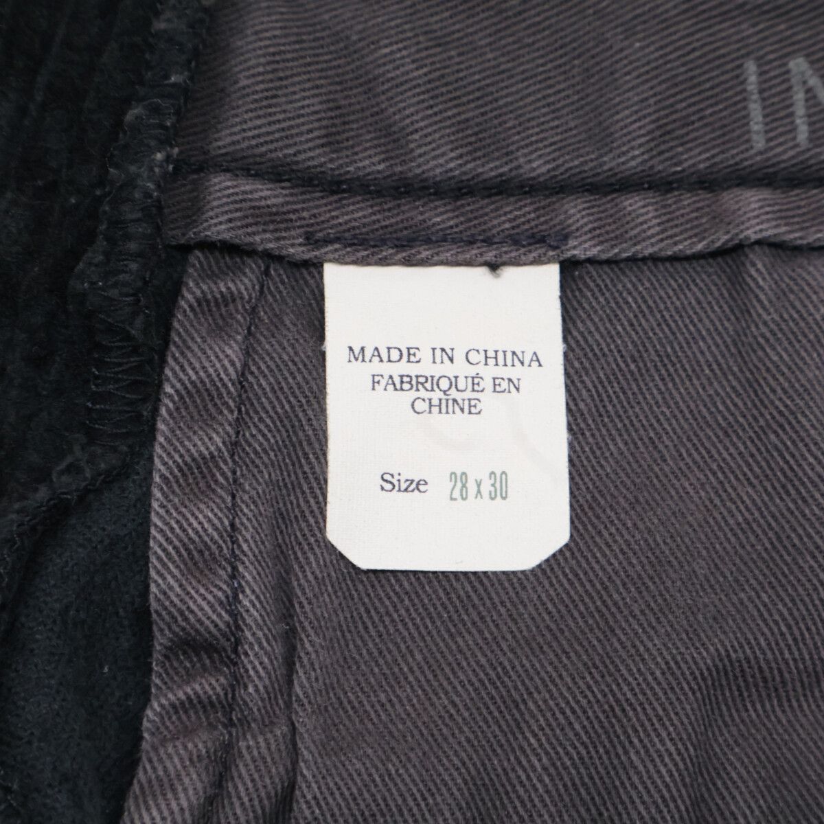 RRL ダブルアールエル 782804288001 ブラック コットン ボタンフライ