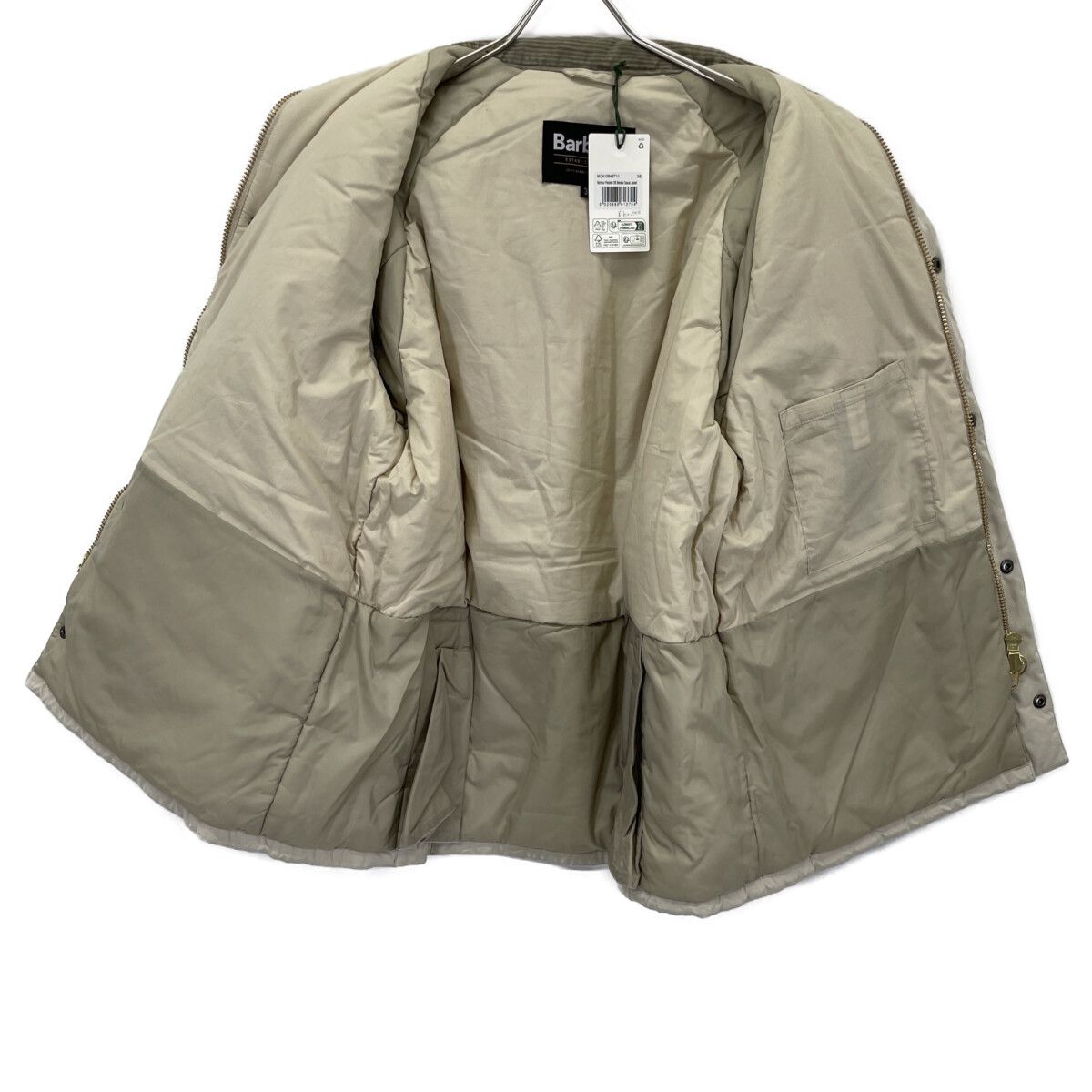 Barbour バブアー MCA1064ST11 アイボリー パデッド ビデイル 