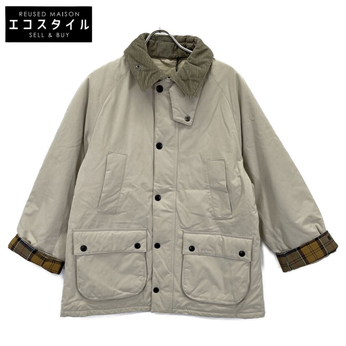 Barbour　バブアー　MCA1064ST11 アイボリー パデッド ビデイル カジュアル ジャケット モールスキン　38