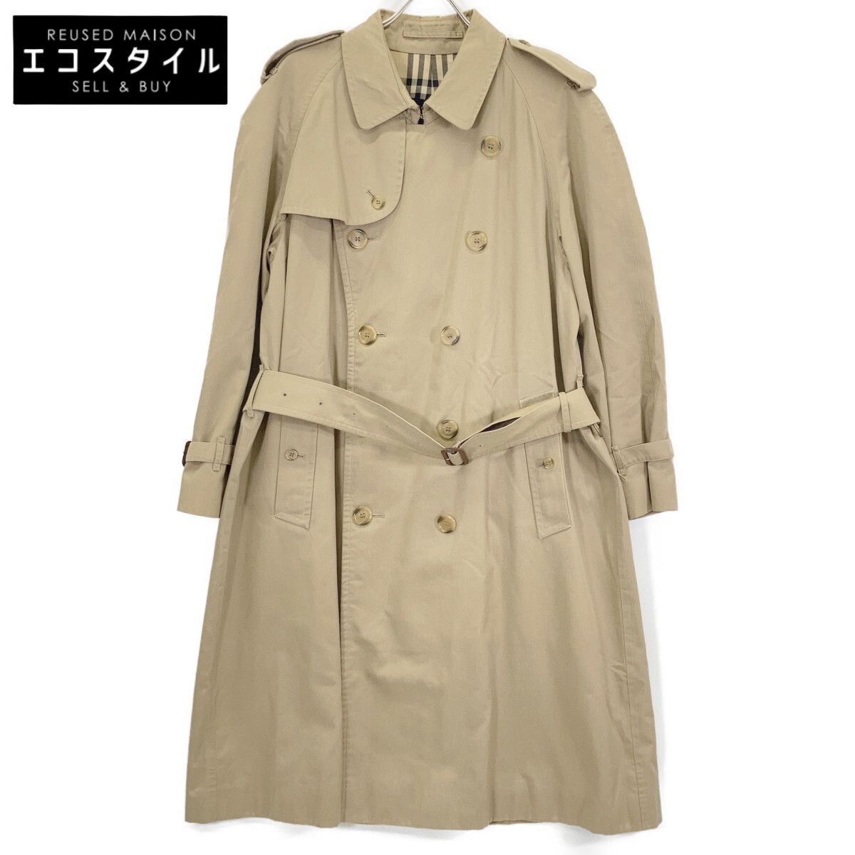 BURBERRY　バーバリー　英国製 裏地チェック トレンチコート　50