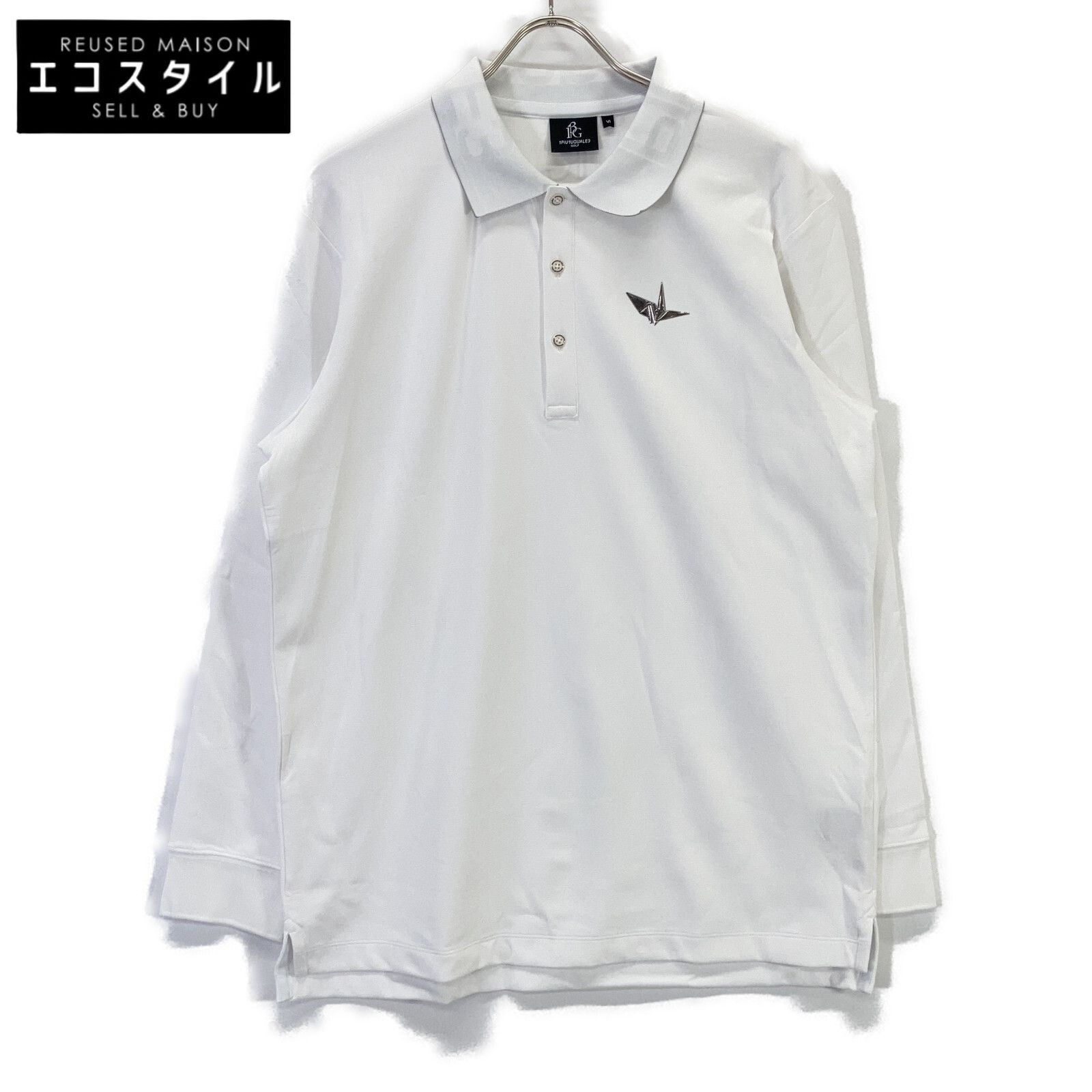 1piu1uguale3　ウノピゥウノウグァーレトレ　【GOLF】GRT204-POE475 ホワイト G.L/S POLO COLLARE 長袖ポロシャツ　VI 7,341円