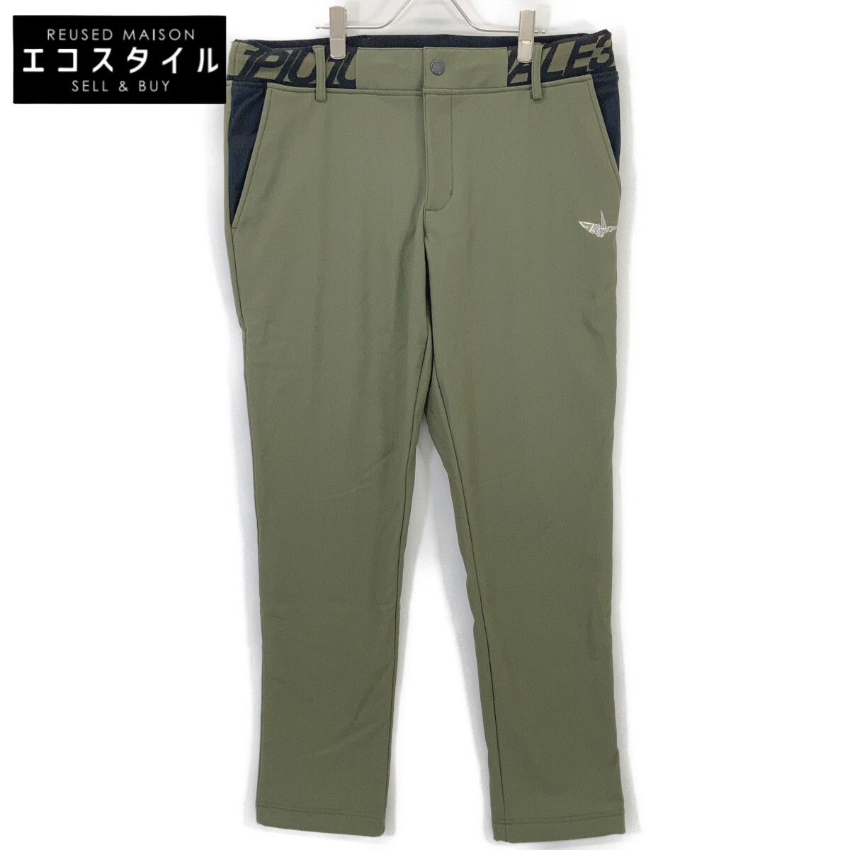 1piu1uguale3　ウノピゥウノウグァーレトレ　【GOLF】GRP161-NYU106 カーキ TRACK PANTS 裏起毛トラックパンツ　III