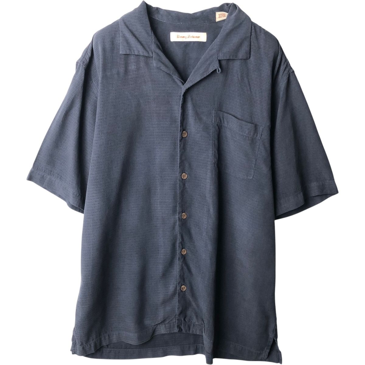 古着 トミーバハマ Tommy Bahama 半袖 オープンカラー シルクシャツ ボックスシャツ メンズM相当/eaa637704