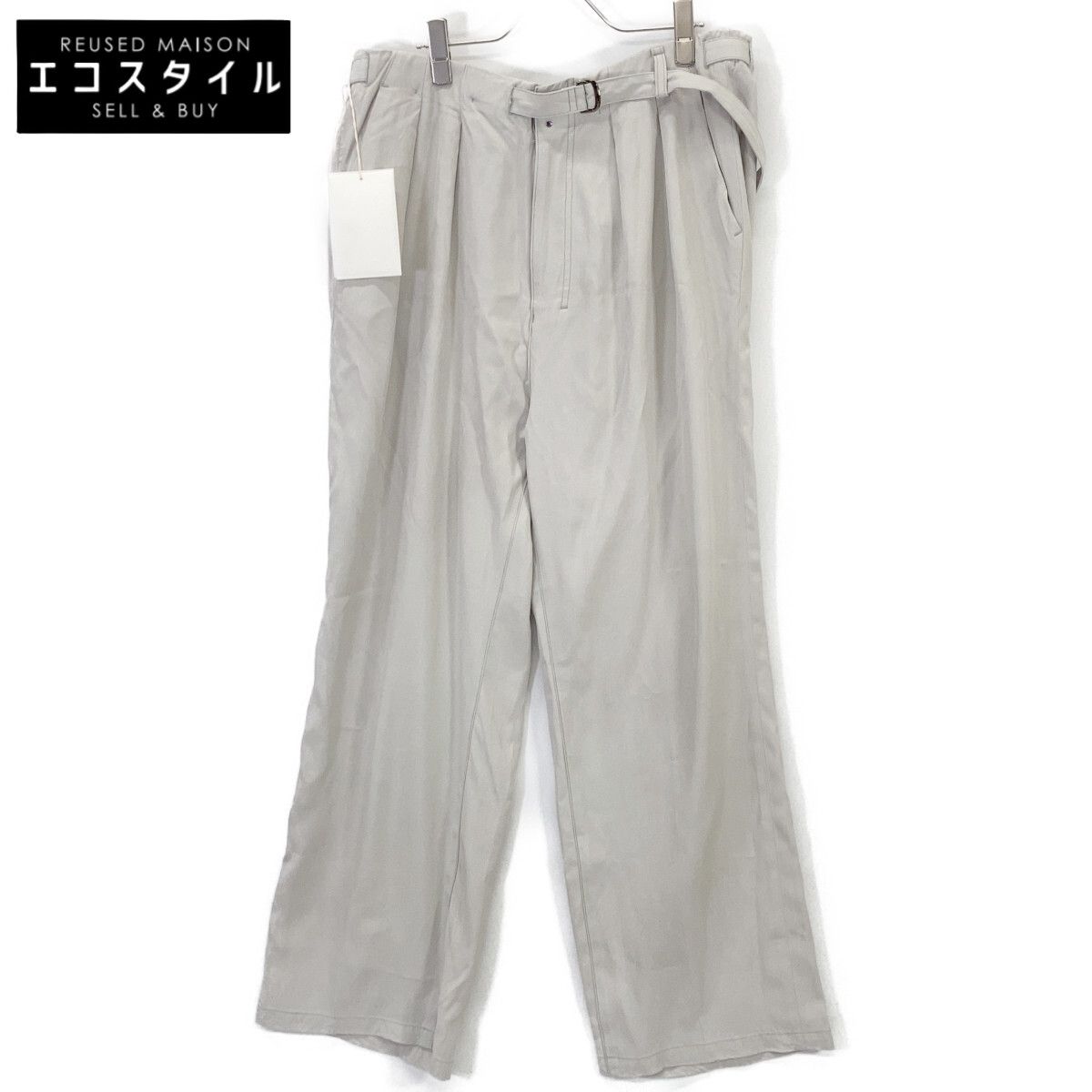 ANCELLM　アンセルム　26SS ANC-PT106 ミント VISCOSE BELT-LESS TROUSERS　2