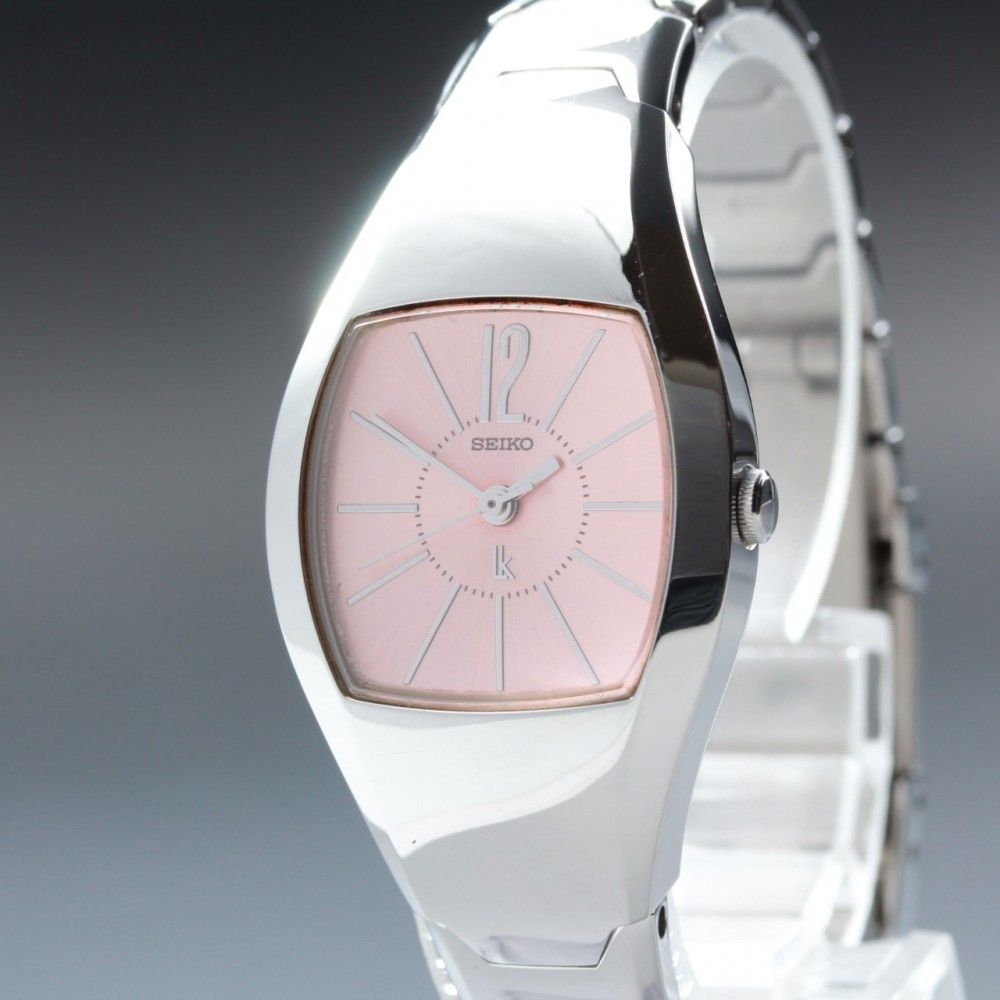 【稼働品】SEIKO ルキア 4N21-5450　ピンクダイヤル クオーツ レディース #14665