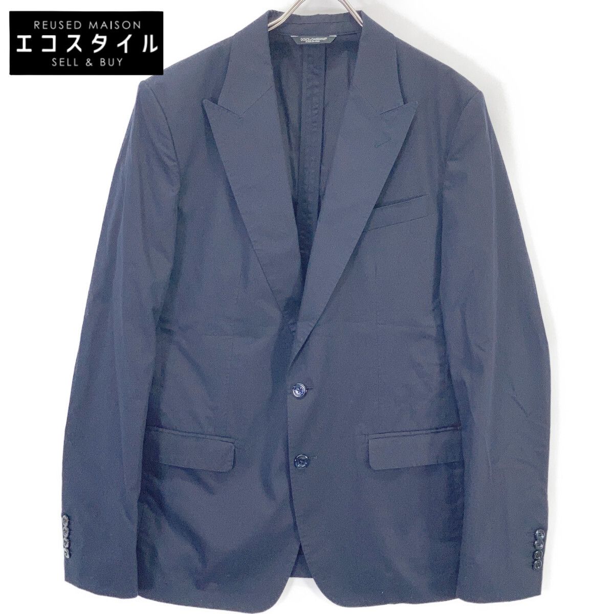 DOLCE&GABBANA　ドルチェアンドガッバーナ　ネイビー TAORMINA GKP0ET ダブルジャケット　50