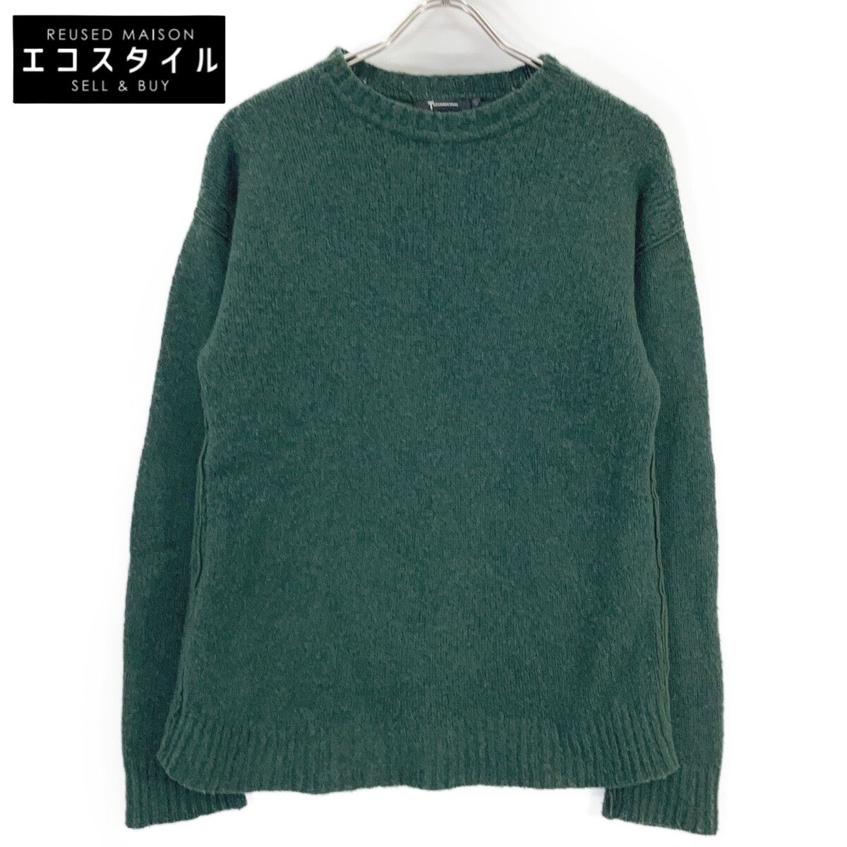 ALEXANDER WANG　アレキサンダーワン　11794 グリーン ウール ニット　XS