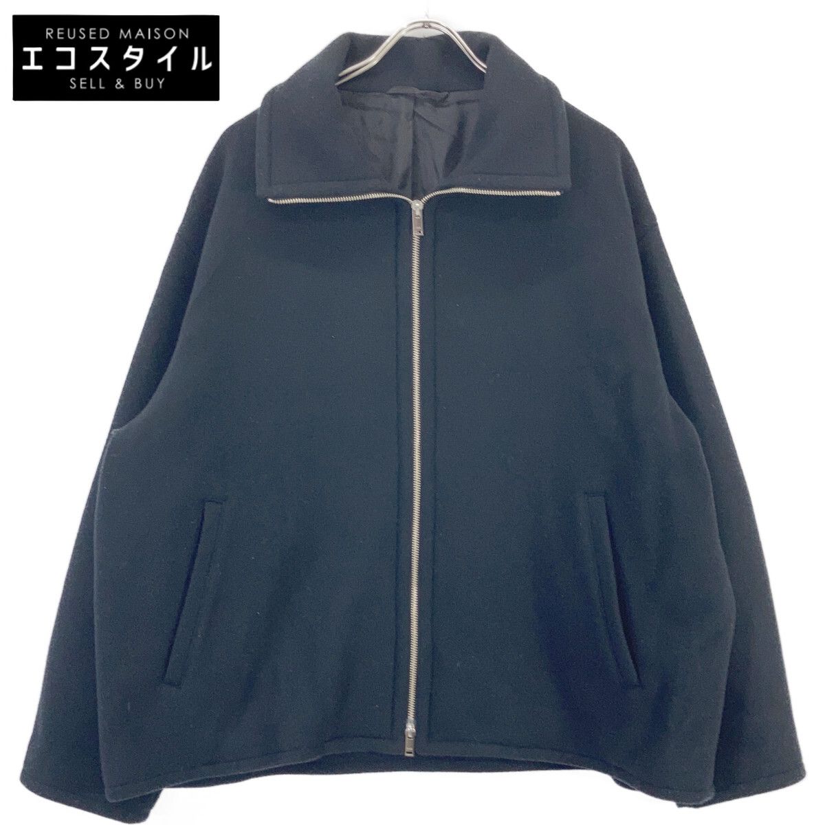 YOKE　ヨーク　YK25FW01034B ブラック Melton Stand Collar Zip Blouson　2