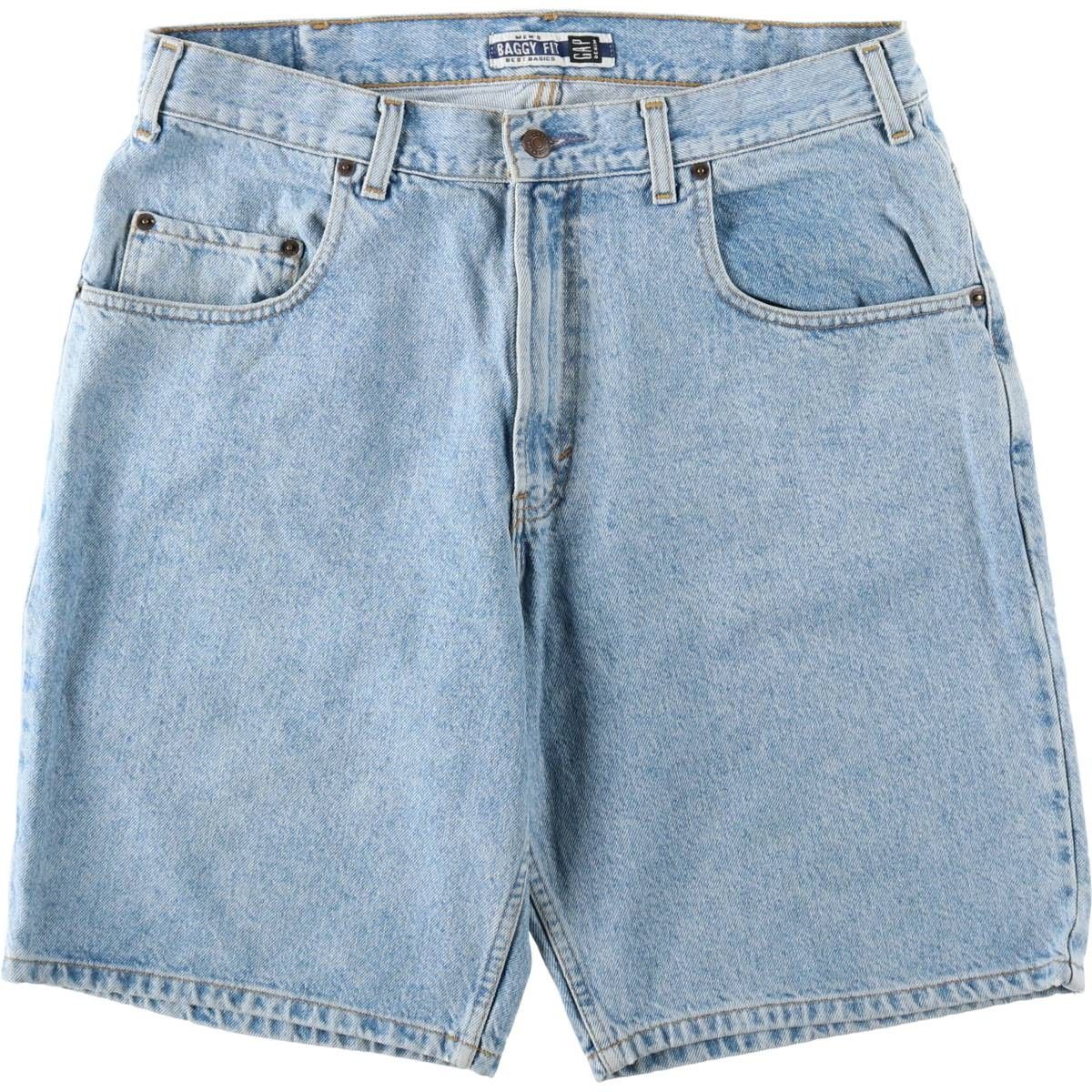 古着 90~00年代 ギャップ GAP DENIM BAGGY FIT デニムショーツ ショートパンツ メンズw35相当/eaa637090