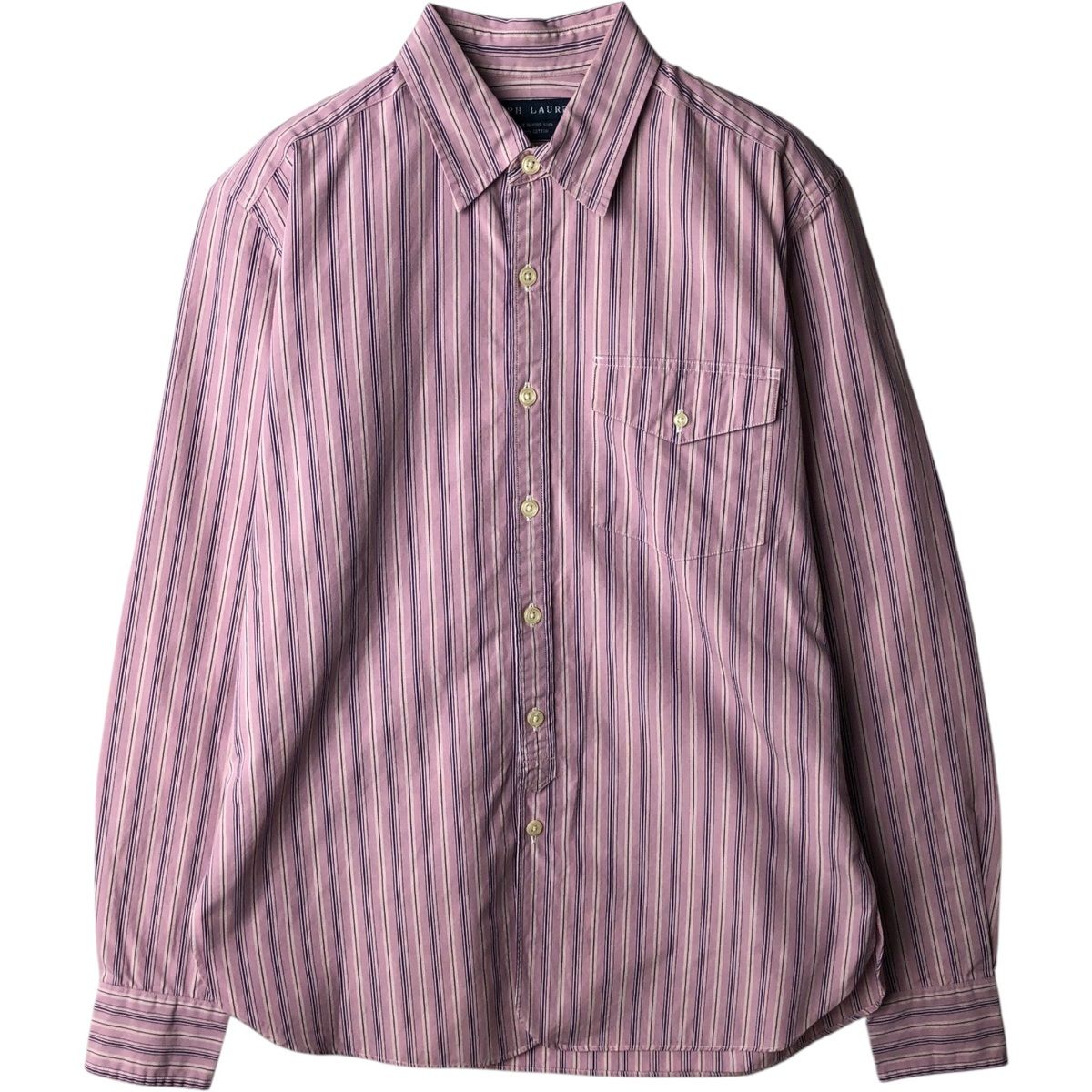古着 ラルフローレン Ralph Lauren 長袖 コットンストライプシャツ レディースS相当/eaa637796