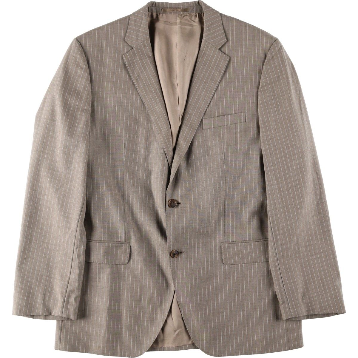 古着 ヒューゴボス HUGO BOSS ストライプ柄 ウールテーラードジャケット メンズXL相当/eaa638154