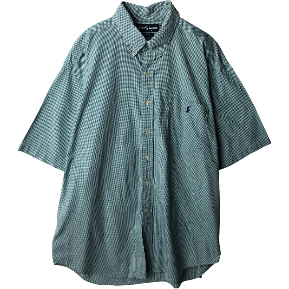 古着 ラルフローレン Ralph Lauren POLO RALPH LAUREN BLAKE ギンガムチェック 半袖 ボタンダウン チェックシャツ メンズXL相当/eaa637717