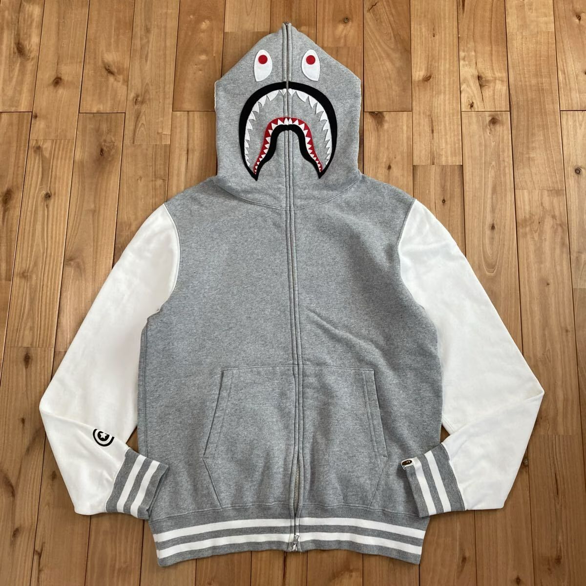 BAPE シャーク パーカー Lサイズ shark full zip hoodie a bathing ape エイプ ベイプ アベイシングエイプ yi19