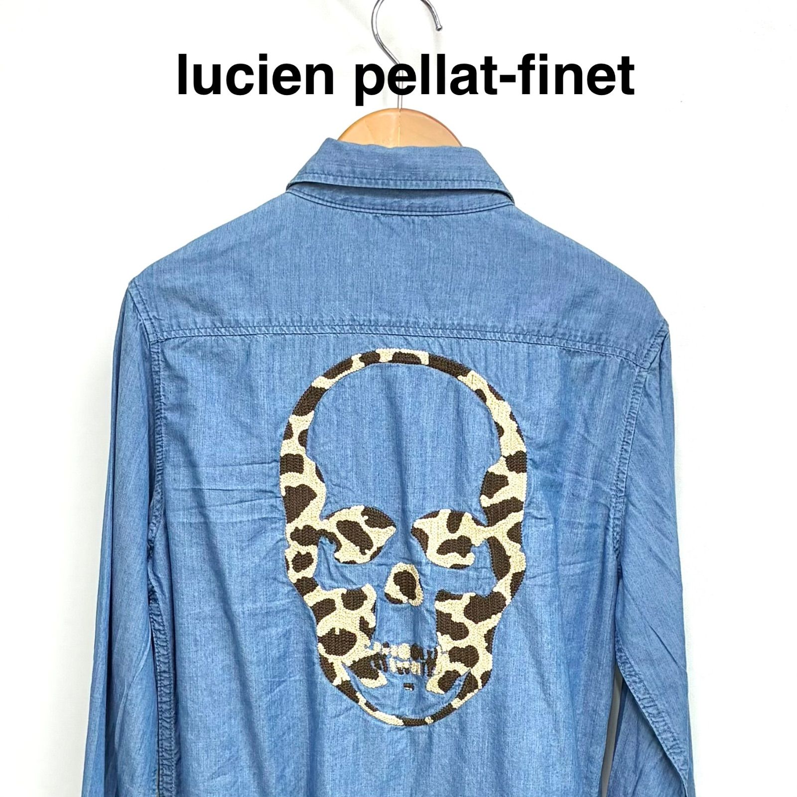 ルシアンペラフィネ lucien pellat-finet】長袖 スカル刺繍シャツ 