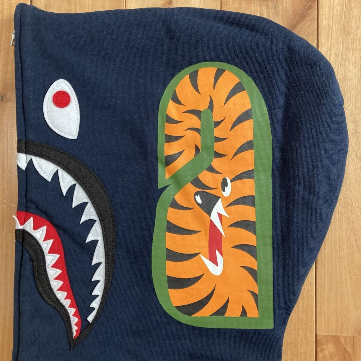 Blue Camo × NAVY シャーク パーカー Mサイズ shark full zip hoodie a 